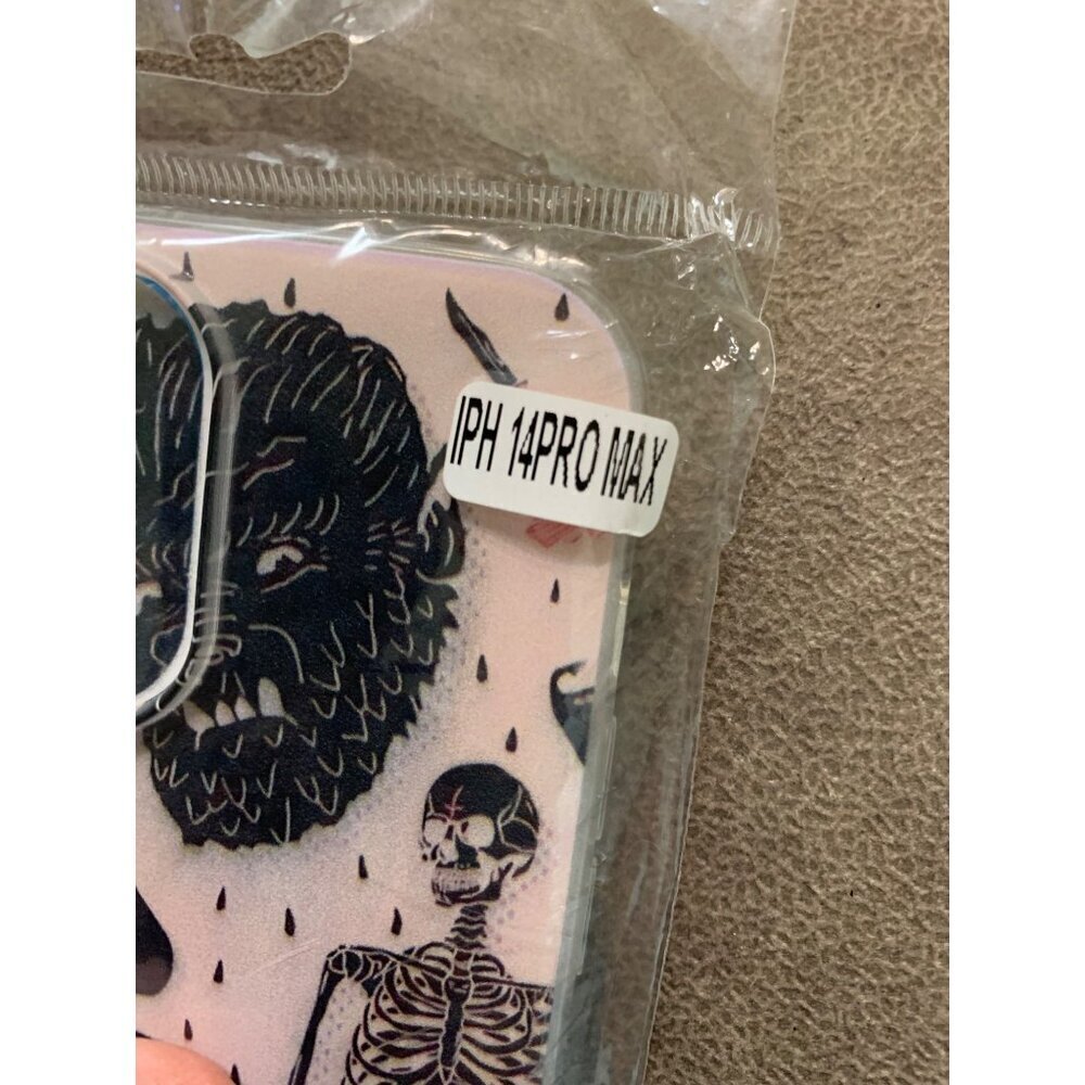 iPhone 14 Pro Max Cell Phone Case Booktok Villain Creepy Romance Pink Black AD3 - Picture 3 of 3